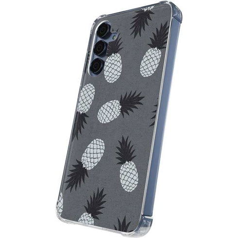 Black and White Pineapples Galaxy A35 5G Clear Case